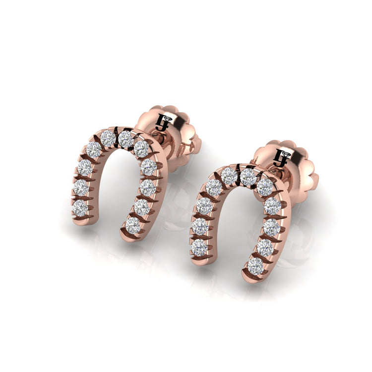 Horseshoe Lab Diamond Earring