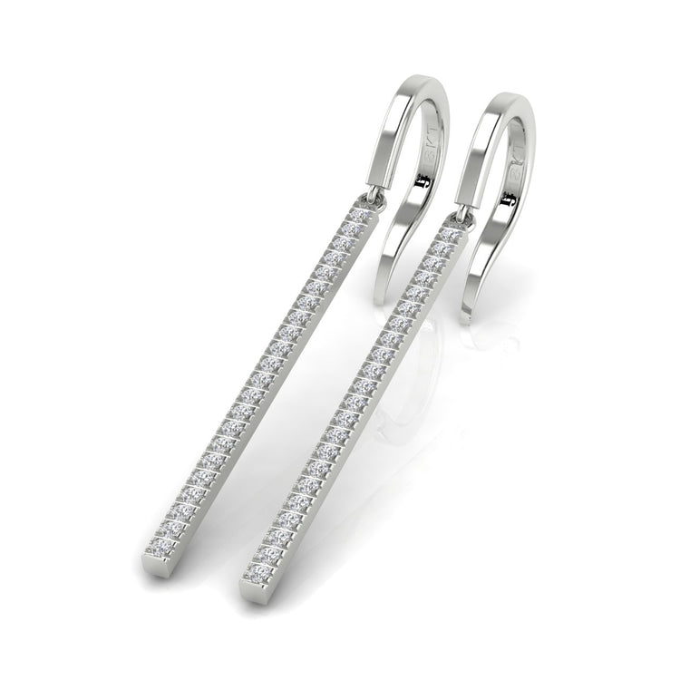 Straight Bar Lab Diamond Earring