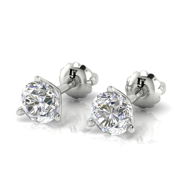 Round Stud Moissanite Earrings
