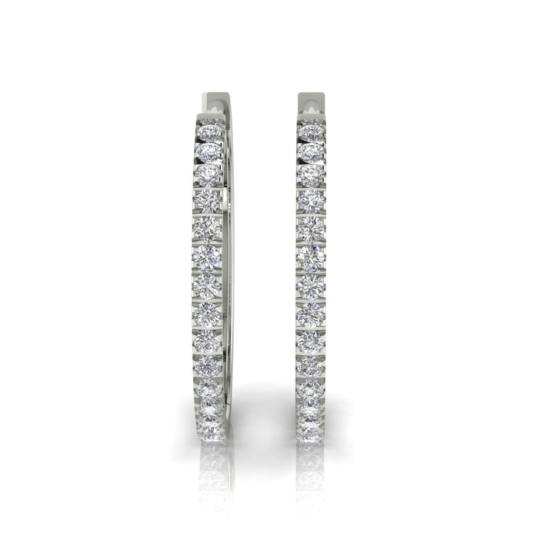 Pave Hoop Lab Diamond Earring