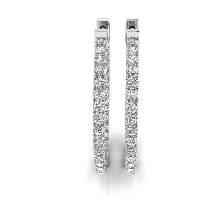 Round Hoop Moissanite Earring