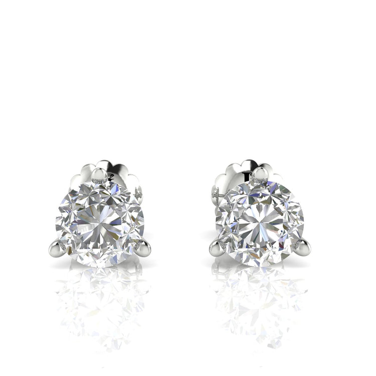 Round Stud Moissanite Earrings