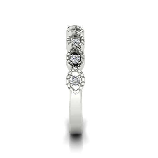 Elegant Prong Set Eternity Moissanite Wedding Ring