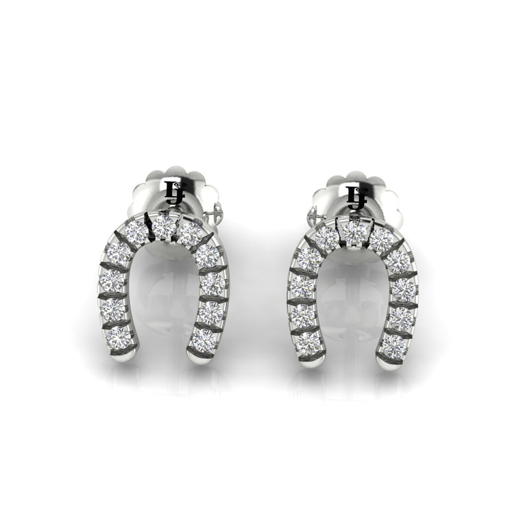 Horseshoe Lab Diamond Earring