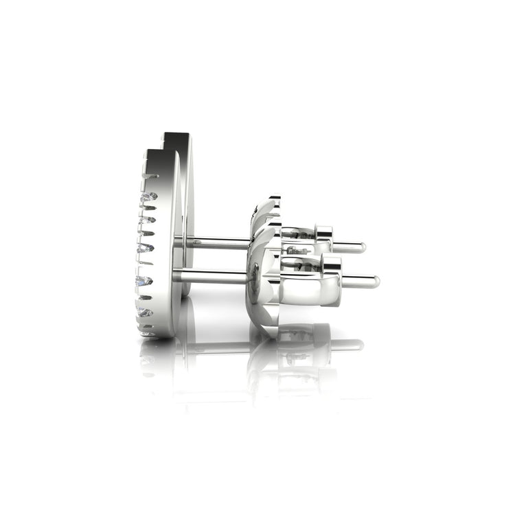 Pave Teardrop Moissanite Stud Earring