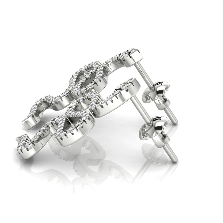 Elegant Snake Moissanite Stud Earring