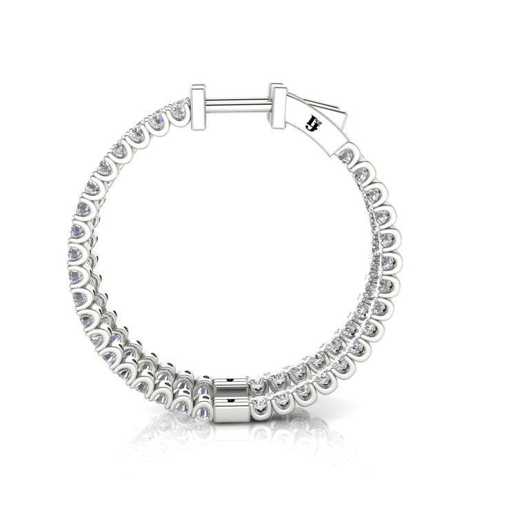 Round Hoop Moissanite Earring