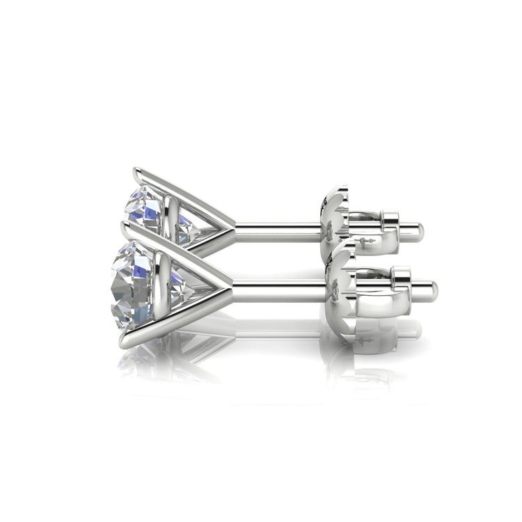 Round Stud Moissanite Earrings