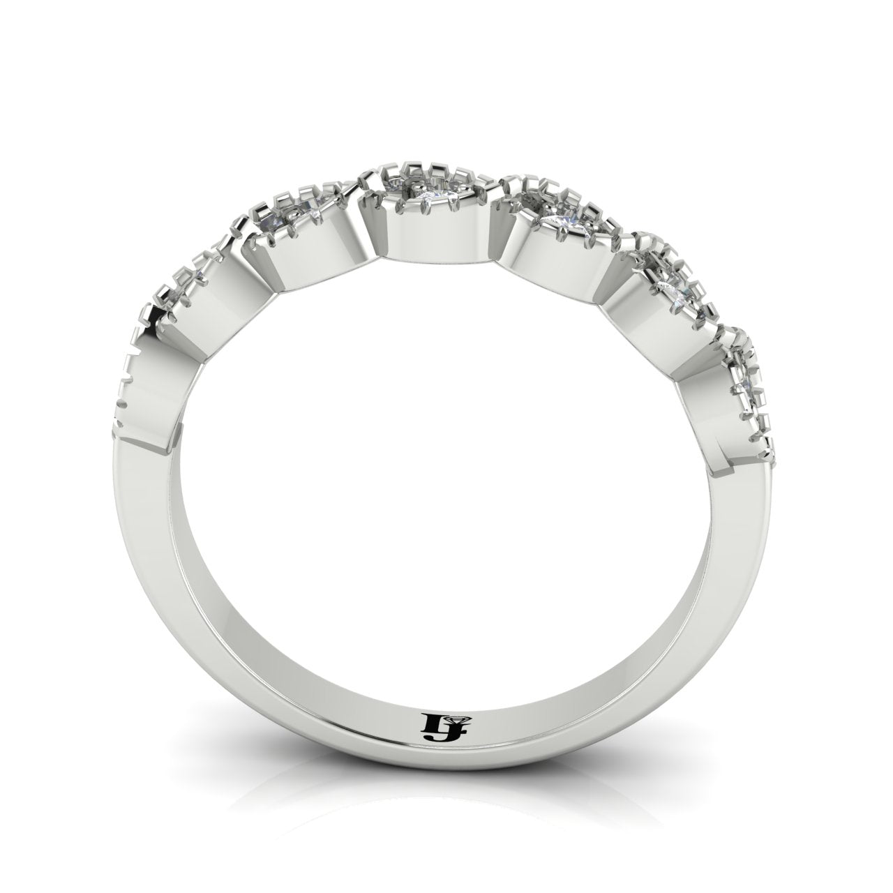 Elegant Prong Set Eternity Moissanite Wedding Ring