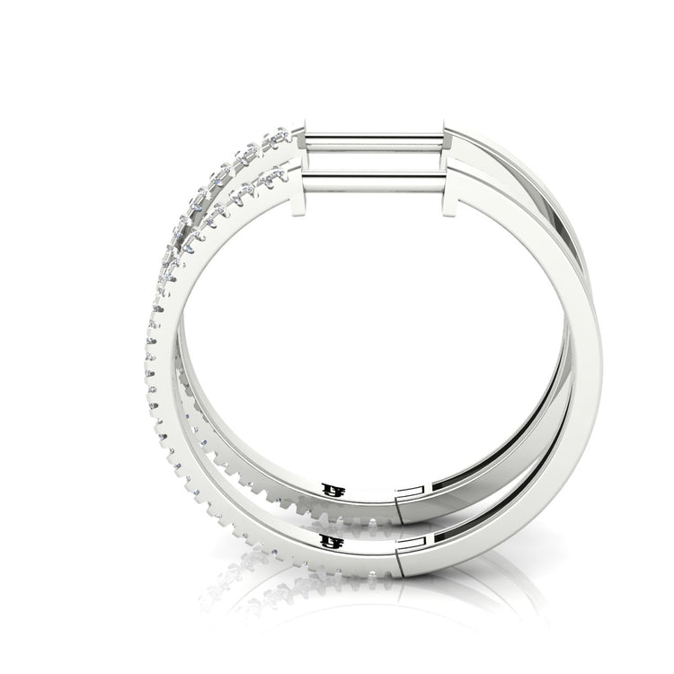 Pave Hoop Lab Diamond Earring