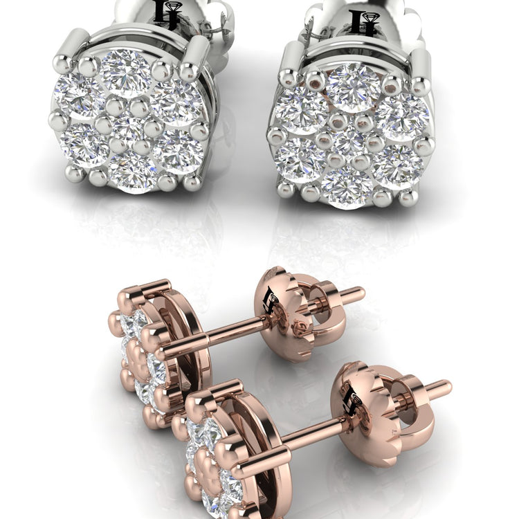 Flower Cluster Moissanite Earring