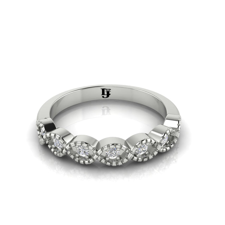 Elegant Prong Set Eternity Moissanite Wedding Ring