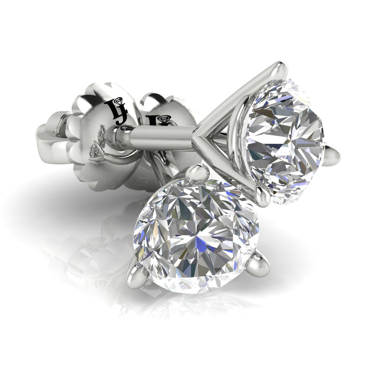 Round Stud Moissanite Earrings