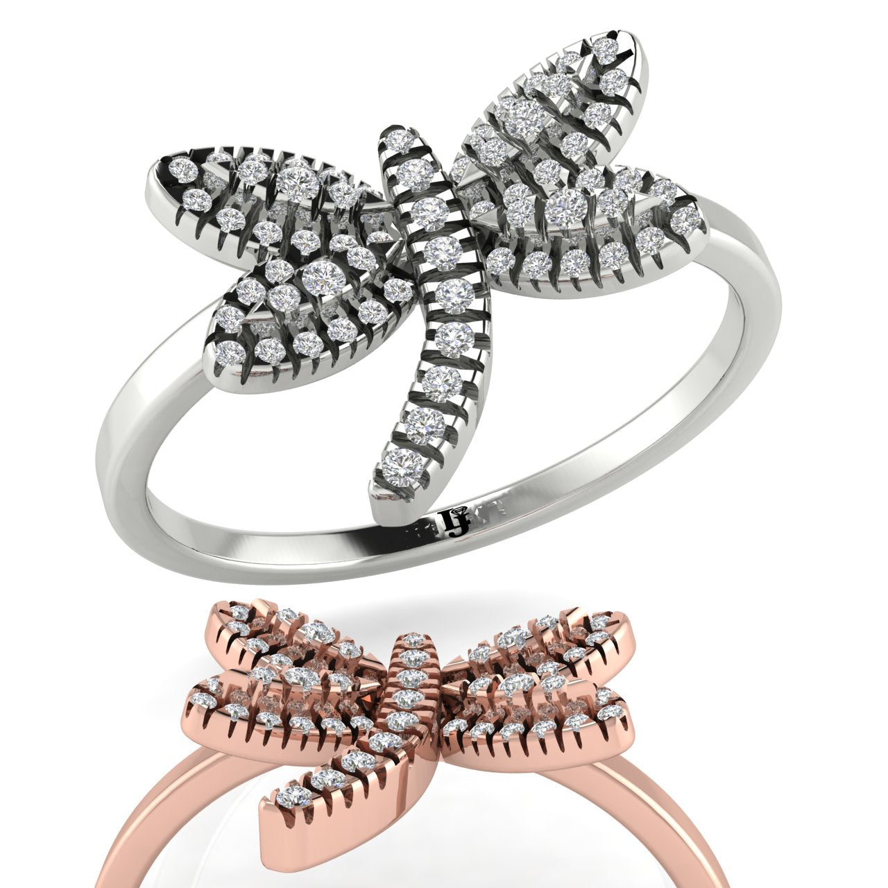 Classic Pave Dragonfly Moissanite Ring