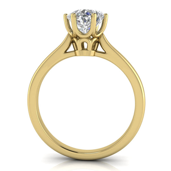 Crown Heart Shaped Lab Diamond Engagement Ring