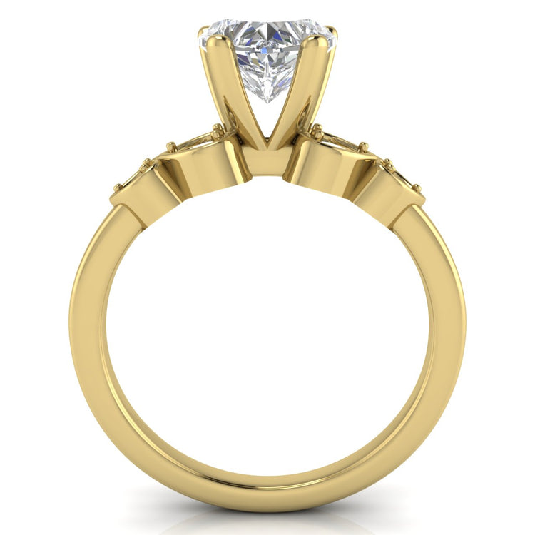 Romance Heart Shaped Moissanite Engagement Ring