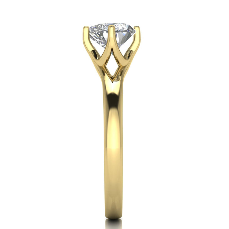 Suspended Heart Shaped Lab Diamond Engagement Ring