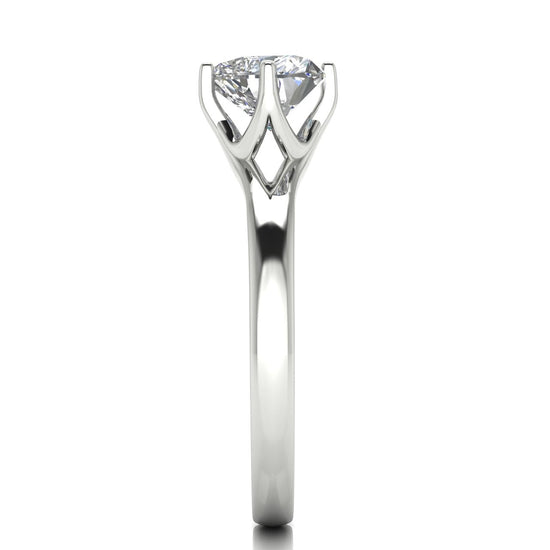Suspended Heart Shaped Lab Diamond Engagement Ring
