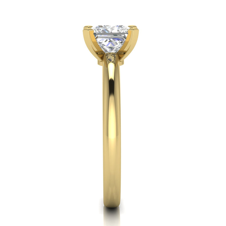 Classic Princess Cut Moissanite Engagement Ring