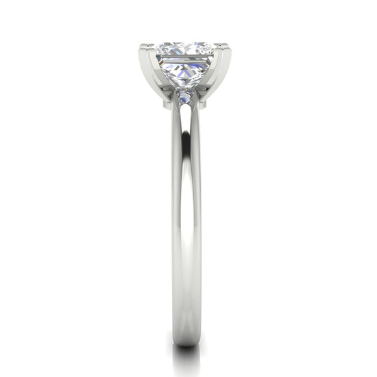 Classic Princess Cut Moissanite Engagement Ring