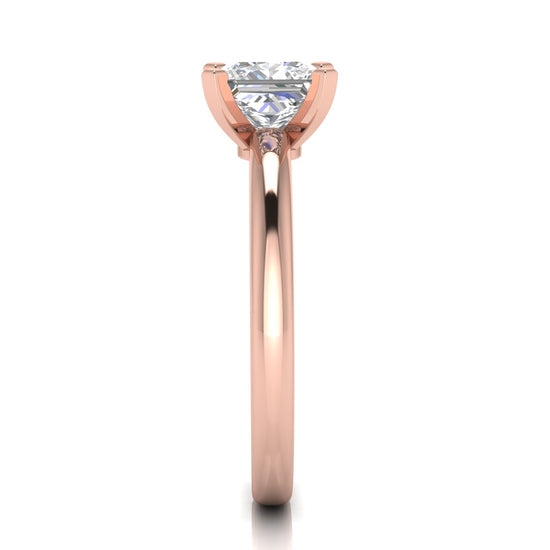Classic Princess Cut Moissanite Engagement Ring