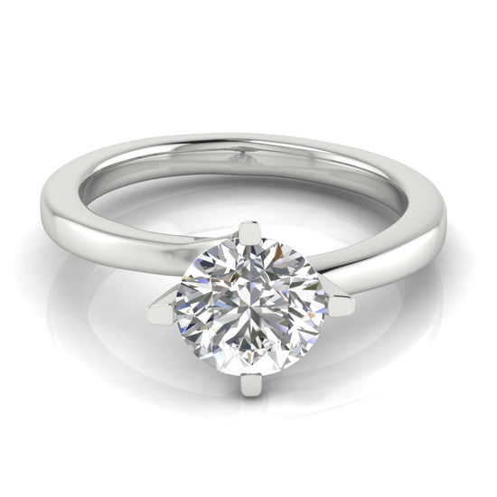 Bypass Round Cut Lab Diamond Engagement Ring