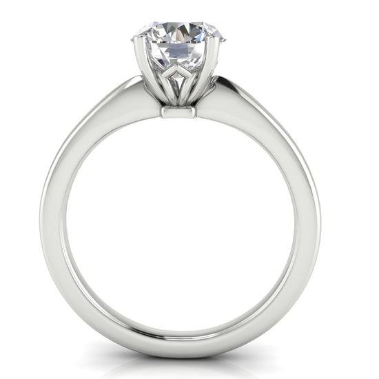 Modern Round Cut Lab Diamond Engagement Ring