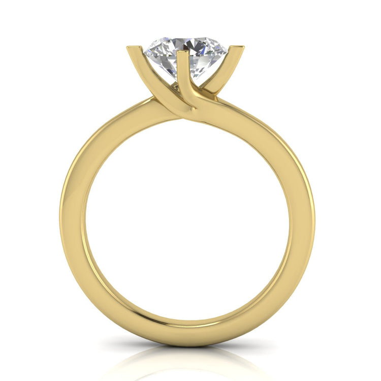 Bypass Round Cut Lab Diamond Engagement Ring