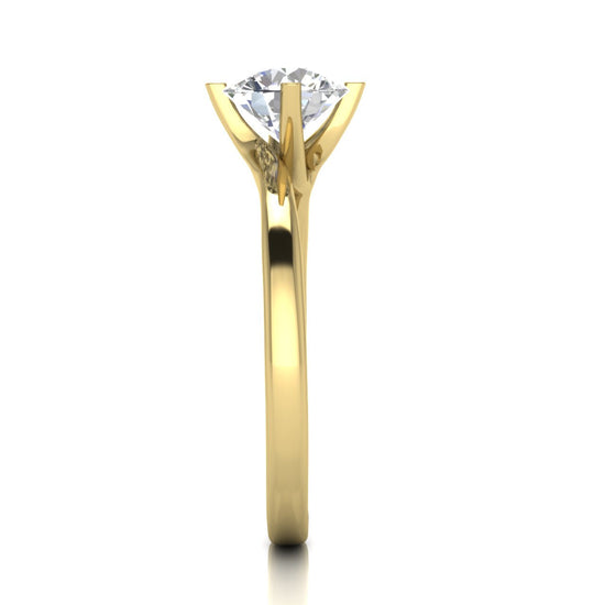 Bypass Round Cut Lab Diamond Engagement Ring