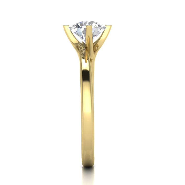 Bypass Round Cut Lab Diamond Engagement Ring