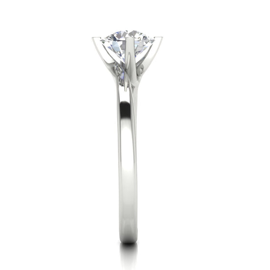 Bypass Round Cut Lab Diamond Engagement Ring