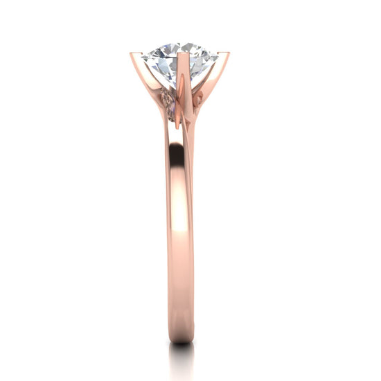 Bypass Round Cut Lab Diamond Engagement Ring
