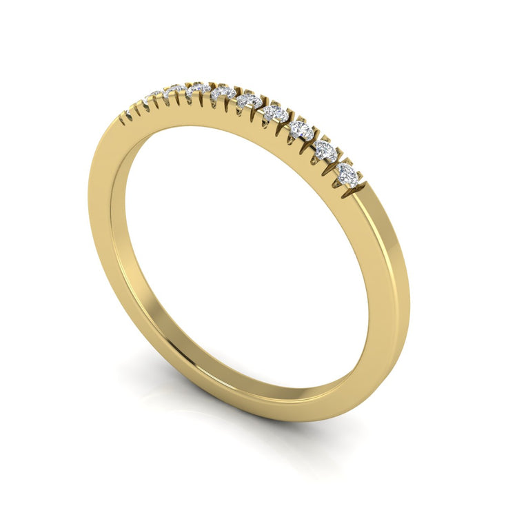 Half Eternity Lab Diamond Wedding Ring