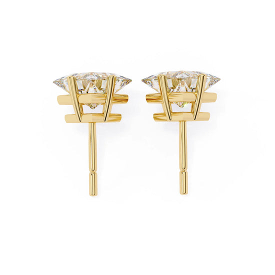 Princess Cut Four Prong Lab Diamond Studs Earring