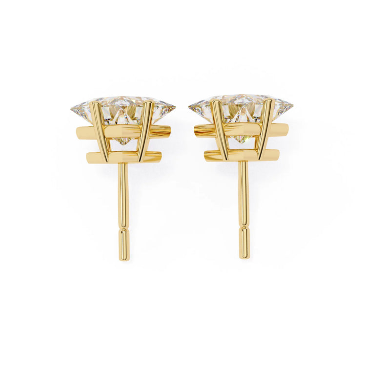 Princess Cut Four Prong Lab Diamond Studs Earring