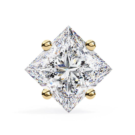 Princess Cut Four Prong Lab Diamond Studs Earring