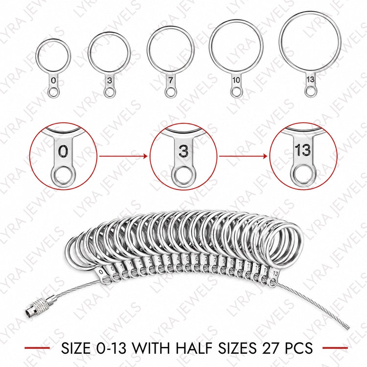 Ring Sizer Measuring Tool Kit
