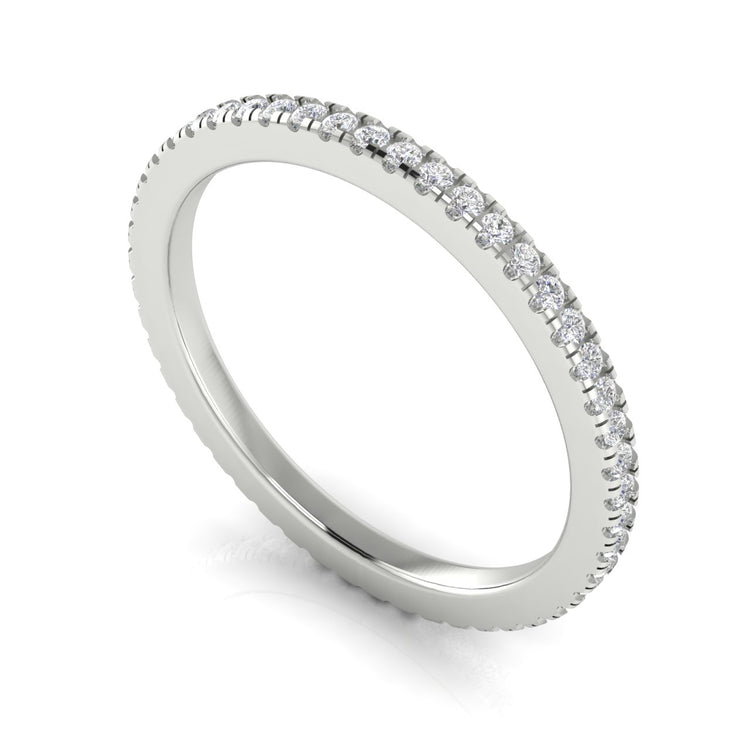 Elegant Slim Lab Diamond Eternity Ring