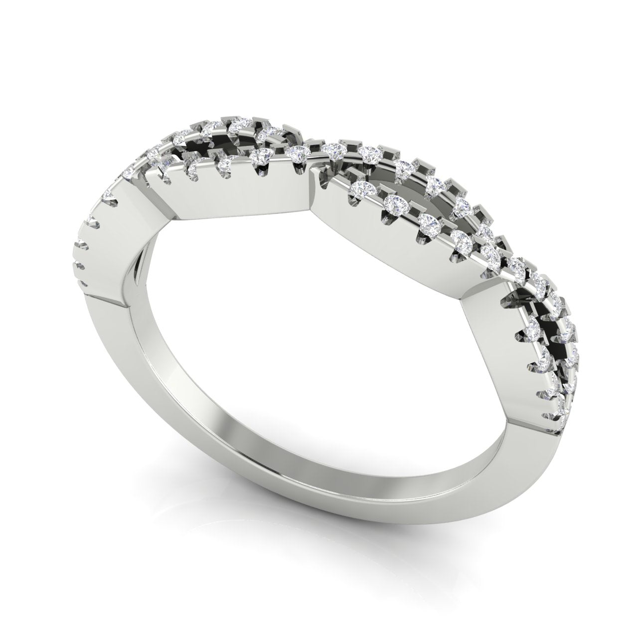 Infinity Twist Moissanite Wedding Ring