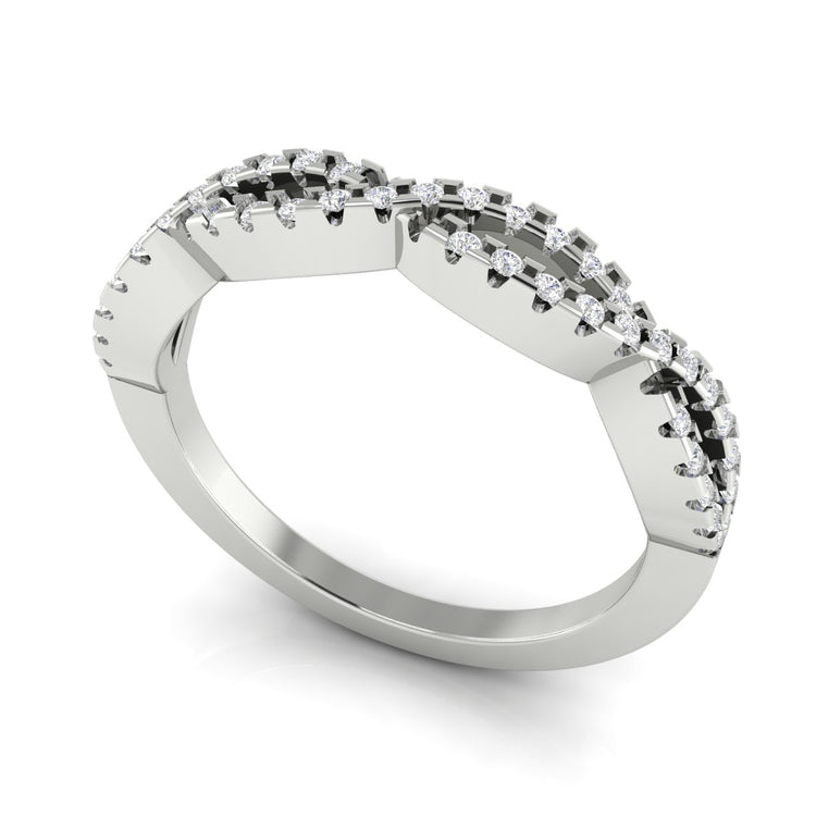 Infinity Twist Lab Diamond Wedding Ring