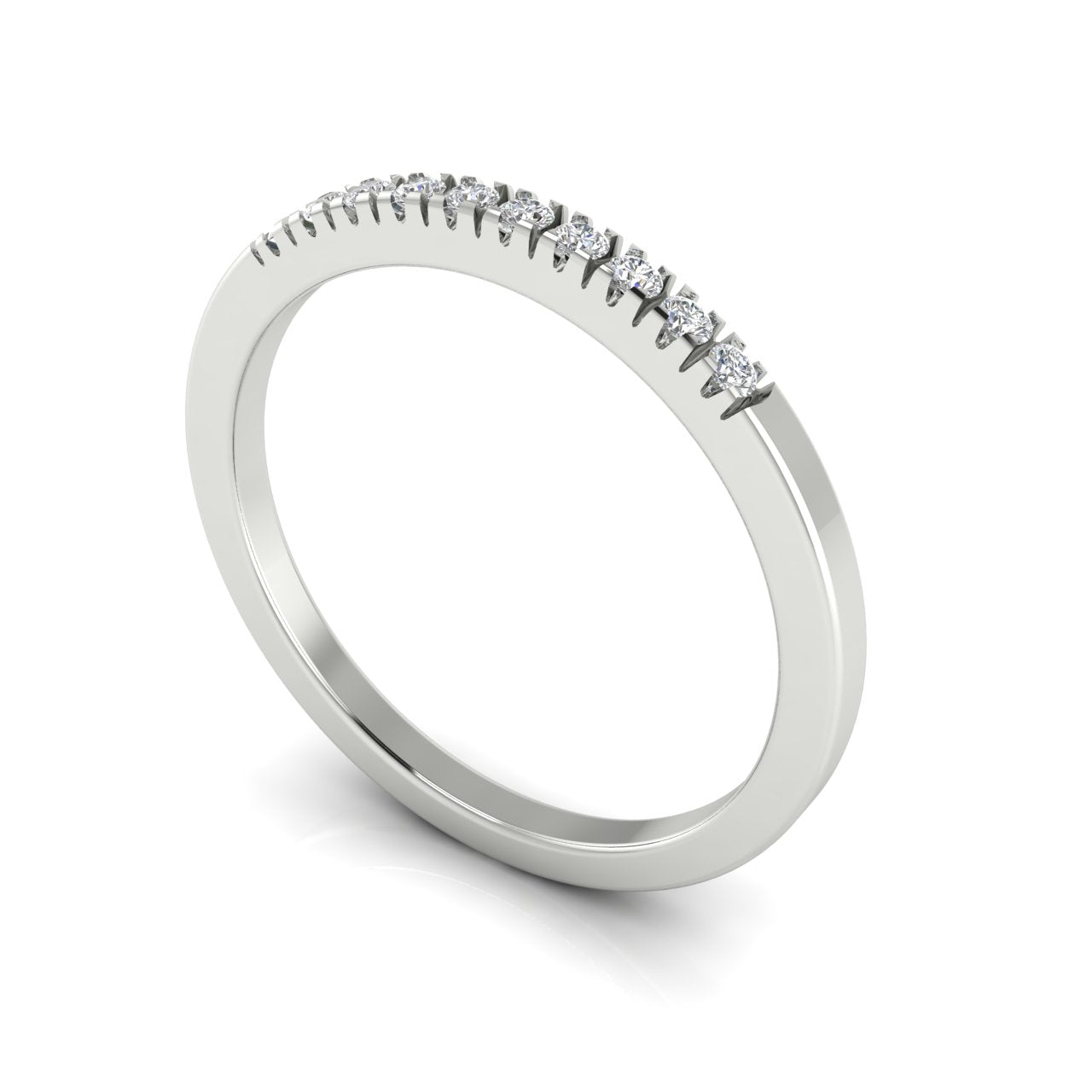 Half Eternity Lab Diamond Wedding Ring