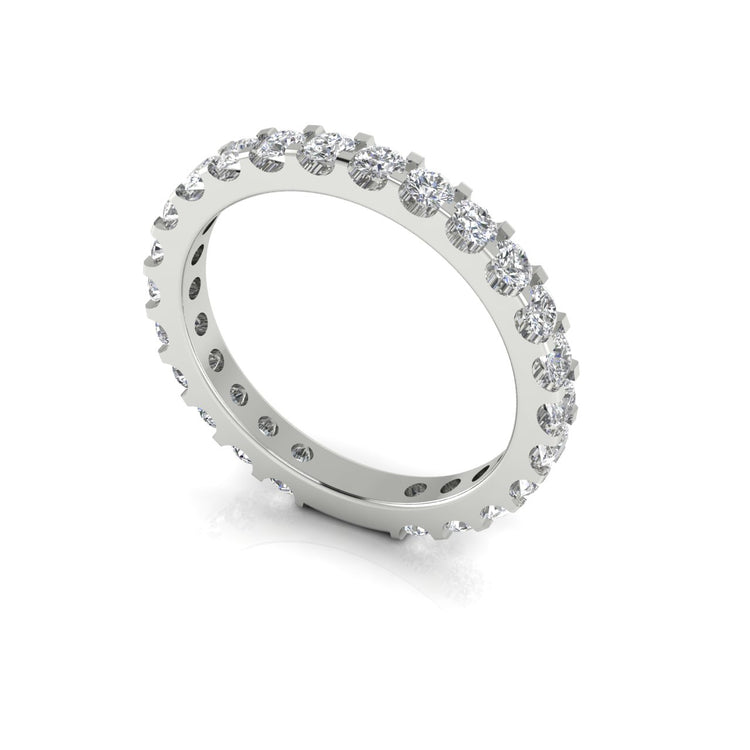 Round Cut Eternity Lab Diamond Wedding Ring