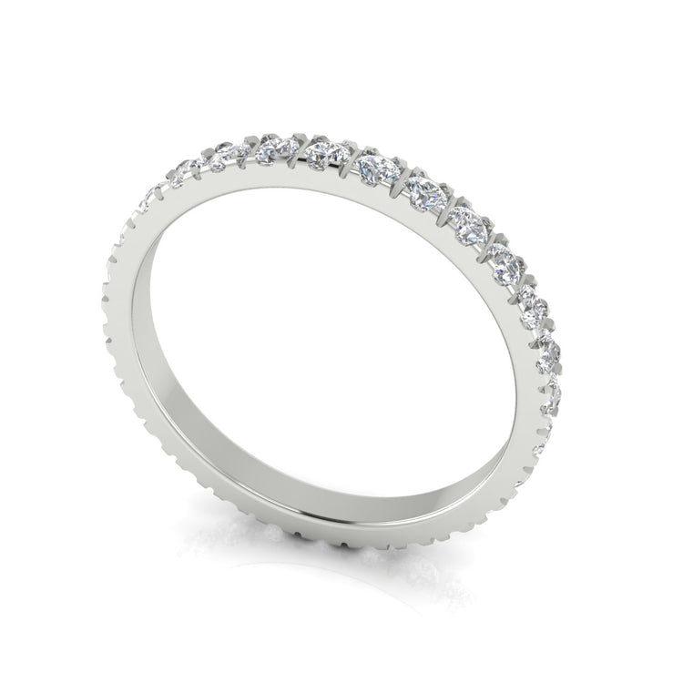 Chevron Eternity Lab Diamond Wedding Ring