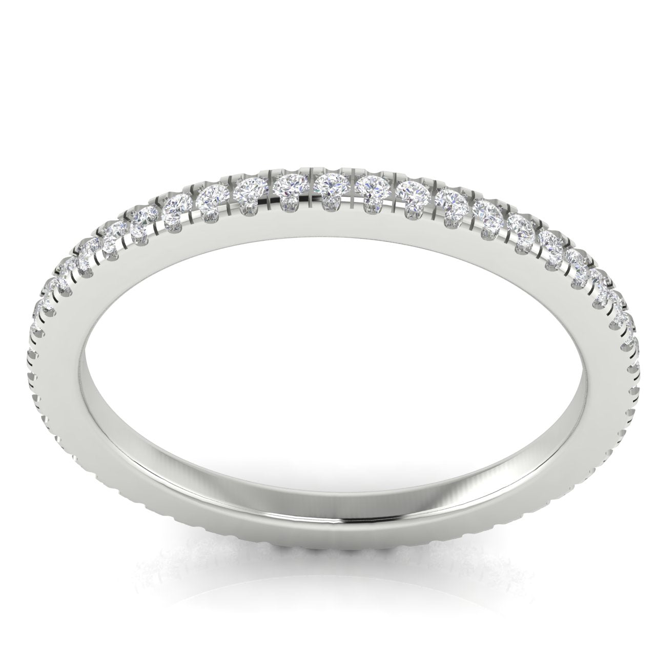 Skinny Eternity Moissanite Wedding Ring