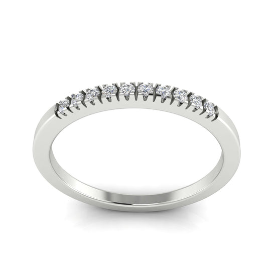 Half Eternity Lab Diamond Wedding Ring