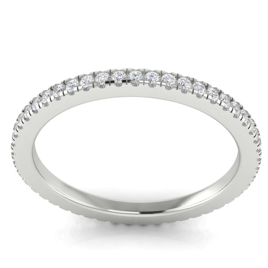 Elegant Slim Moissanite Eternity Ring