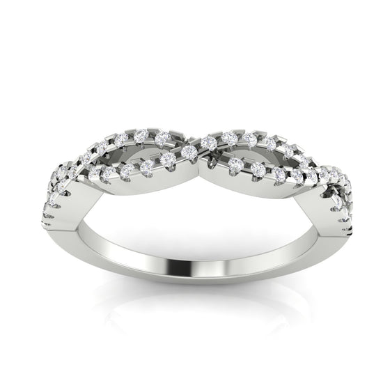 Infinity Twist Moissanite Wedding Ring