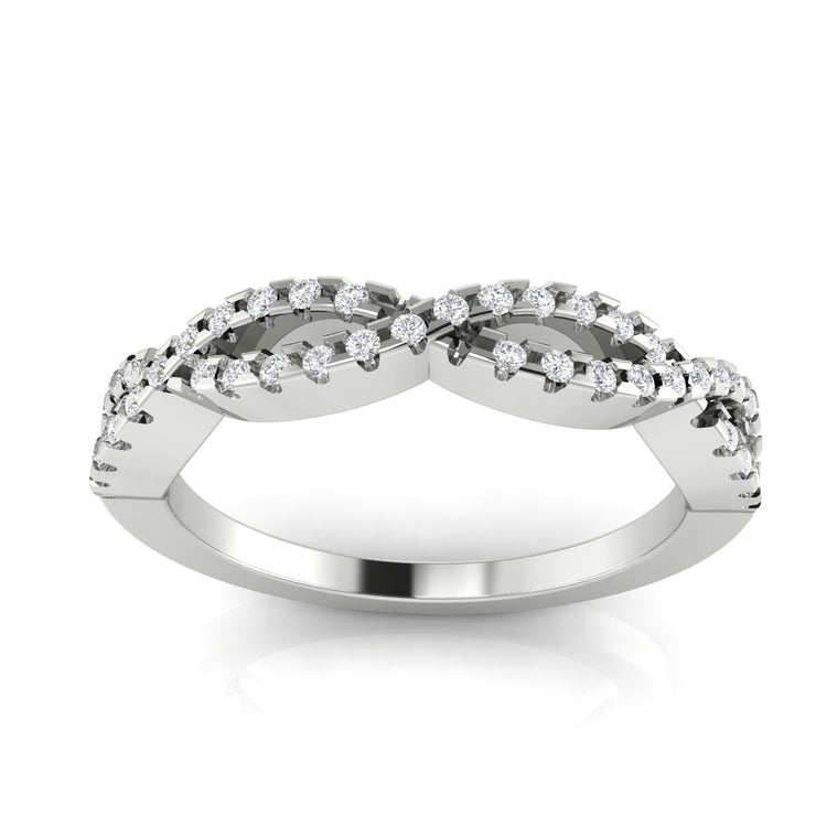 Infinity Twist Lab Diamond Wedding Ring