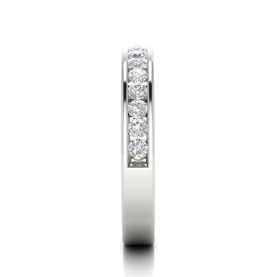 Channel Set Full Eternity Lab Diamond Wedding Ring