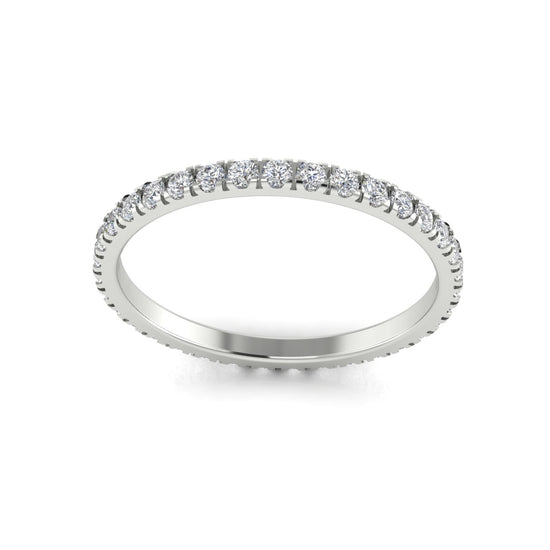 Full Eternity Moissanite Wedding Ring